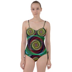 Spiral Vortex Fractal Render Swirl Sweetheart Tankini Set by Celenk