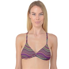 Wave Abstract Happy Background Reversible Tri Bikini Top by Celenk