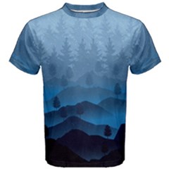 Blue Mountain Men s Cotton Tee by berwies