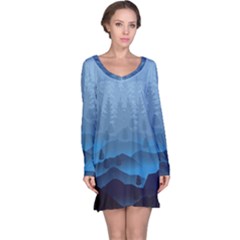 Blue Mountain Long Sleeve Nightdress