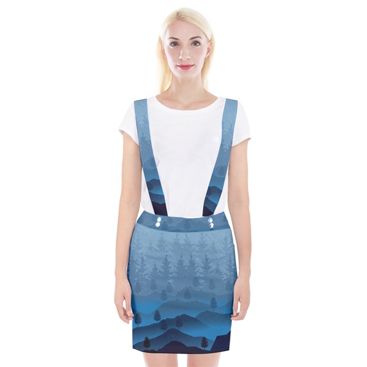 Blue Mountain Braces Suspender Skirt