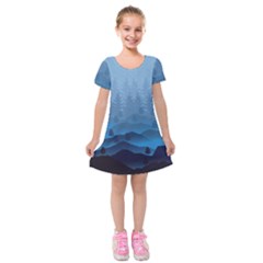 Blue Mountain Kids  Short Sleeve Velvet Dress by berwies