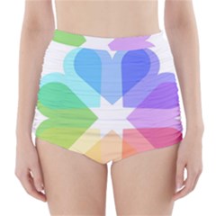 Heart Love Wedding Valentine Day High-waisted Bikini Bottoms by Celenk