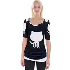 Logo Icon Github Wide Neckline Tee