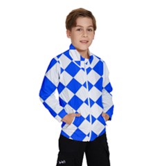 Blue White Diamonds Seamless Wind Breaker (kids)