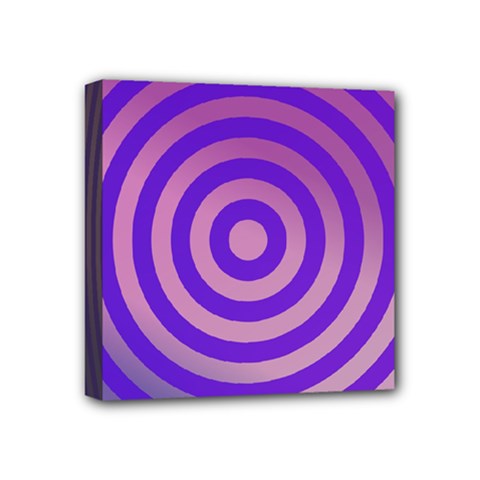 Circle Target Focus Concentric Mini Canvas 4  X 4  by Celenk