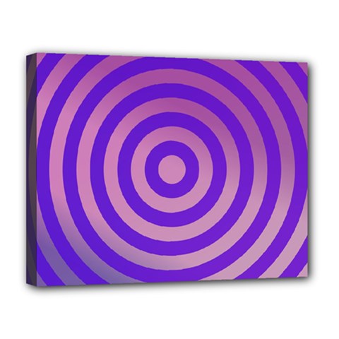 Circle Target Focus Concentric Canvas 14  X 11  by Celenk