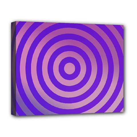 Circle Target Focus Concentric Deluxe Canvas 20  X 16   by Celenk