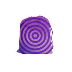 Circle Target Focus Concentric Drawstring Pouches (medium)  by Celenk