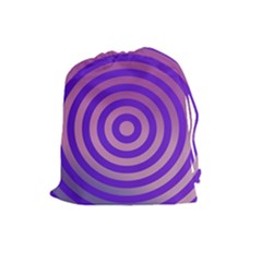 Circle Target Focus Concentric Drawstring Pouches (large)  by Celenk