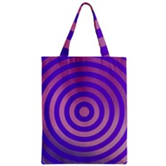 Circle Target Focus Concentric Zipper Classic Tote Bag by Celenk