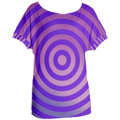 Circle Target Focus Concentric Women s Oversized Tee