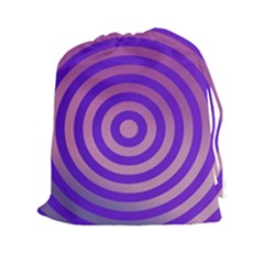 Circle Target Focus Concentric Drawstring Pouches (xxl) by Celenk