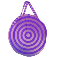 Circle Target Focus Concentric Giant Round Zipper Tote by Celenk