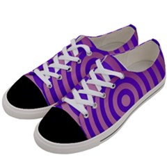 Circle Target Focus Concentric Women s Low Top Canvas Sneakers