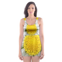 Art Daisy Flower Art Flower Deco Skater Dress Swimsuit by Celenk