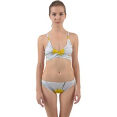 Art Daisy Flower Art Flower Deco Wrap Around Bikini Set by Celenk