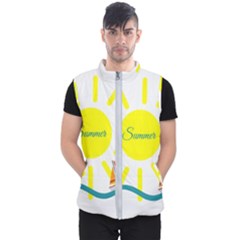 Summer Beach Holiday Holidays Sun Men s Puffer Vest by Celenk