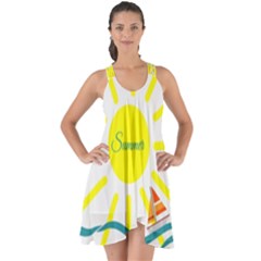 Summer Beach Holiday Holidays Sun Show Some Back Chiffon Dress