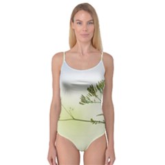 Spring Plant Nature Blue Green Camisole Leotard  by Celenk