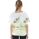 Spring Plant Nature Blue Green V-Neck Dolman Drape Top View2