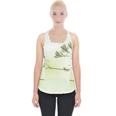 Spring Plant Nature Blue Green Piece Up Tank Top