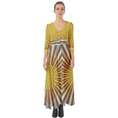 Abstract Art Modern Abstract Button Up Boho Maxi Dress