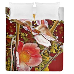 Flower Hostanamone Drawing Plant Duvet Cover Double Side (queen Size) by Celenk