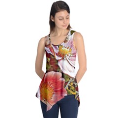 Flower Hostanamone Drawing Plant Sleeveless Tunic by Celenk