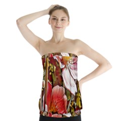 Flower Hostanamone Drawing Plant Strapless Top by Celenk