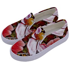 Flower Hostanamone Drawing Plant Kids  Canvas Slip Ons