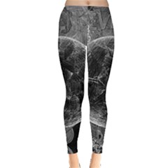 Space Universe Earth Rocket Leggings  by Celenk