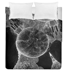 Space Universe Earth Rocket Duvet Cover Double Side (queen Size) by Celenk