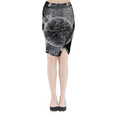 Space Universe Earth Rocket Midi Wrap Pencil Skirt by Celenk