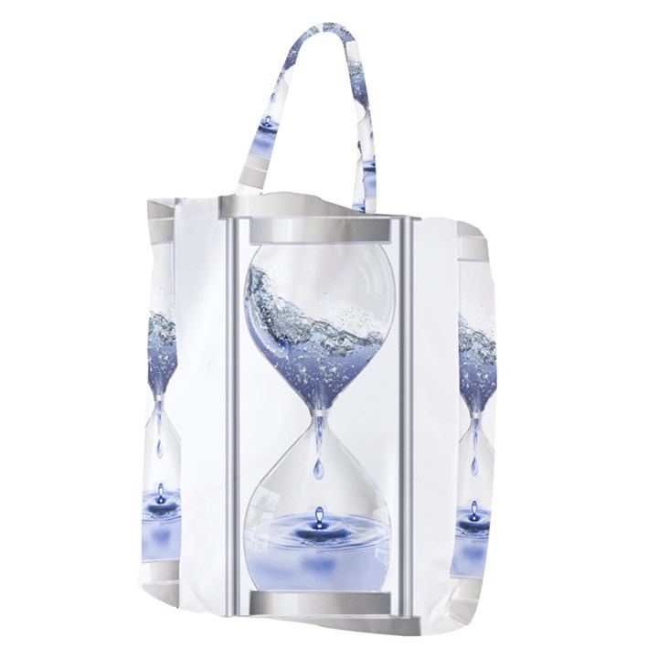 Time Water Movement Drop Of Water Giant Grocery Zipper Tote