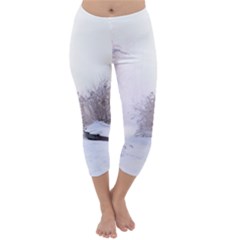 Winter Snow Ice Freezing Frozen Capri Winter Leggings  by Celenk