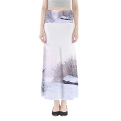 Winter Snow Ice Freezing Frozen Full Length Maxi Skirt by Celenk