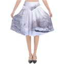 Winter Snow Ice Freezing Frozen Flared Midi Skirt View1