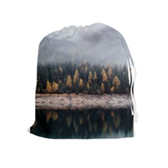 Trees Plants Nature Forests Lake Drawstring Pouches (extra Large) by Celenk