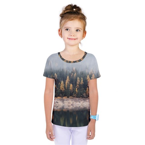 Trees Plants Nature Forests Lake Kids  One Piece Tee by Celenk