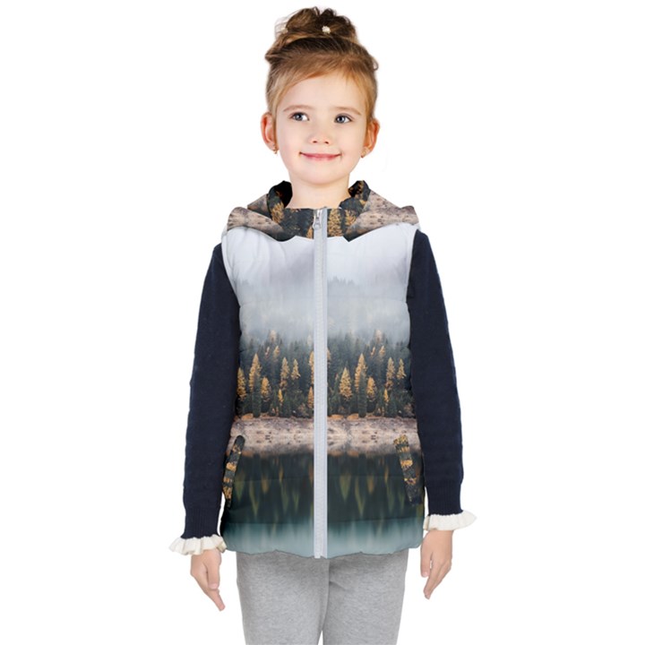 Trees Plants Nature Forests Lake Kid s Puffer Vest