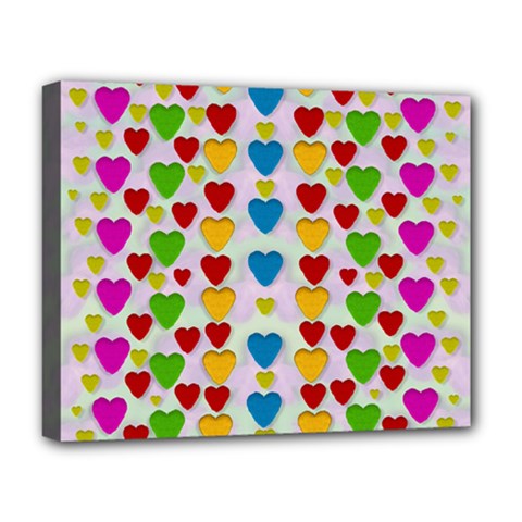 So Sweet And Hearty As Love Can Be Deluxe Canvas 20  X 16   by pepitasart