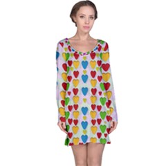 So Sweet And Hearty As Love Can Be Long Sleeve Nightdress by pepitasart