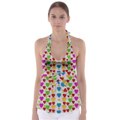 So Sweet And Hearty As Love Can Be Babydoll Tankini Top by pepitasart