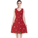 Christmas pattern V-Neck Midi Sleeveless Dress  View1