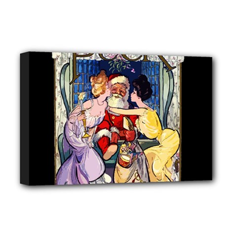 Vintage Santa Claus  Deluxe Canvas 18  X 12   by Valentinaart