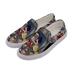 Vintage Santa Claus  Women s Canvas Slip Ons by Valentinaart