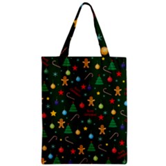 Christmas Pattern Zipper Classic Tote Bag by Valentinaart