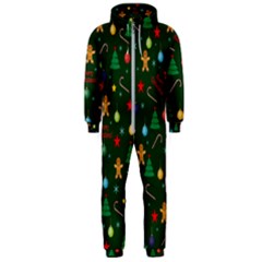 Christmas Pattern Hooded Jumpsuit (men)  by Valentinaart