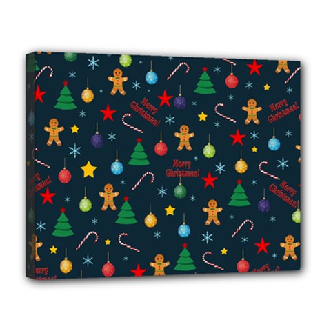 Christmas Pattern Canvas 14  X 11  by Valentinaart